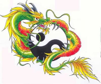 dragon yin yang tattoo. wrapping-the-yin-yang-dragon-