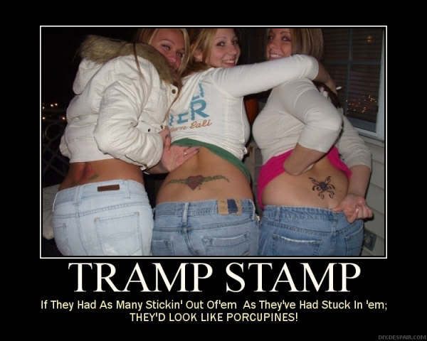 at Tramp Stamp as a target
