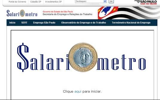salariometro Salariômetro – Site www.salariometro.sp.gov.br
