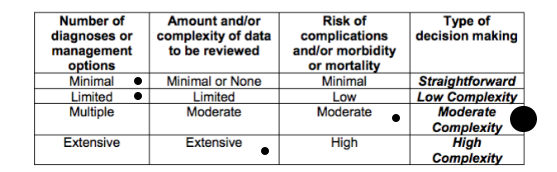 Level 2 hospital medical decision making example