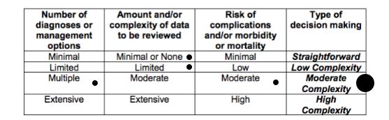 Level 2 hospital medical decision making example