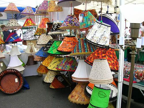 colorful lampshades