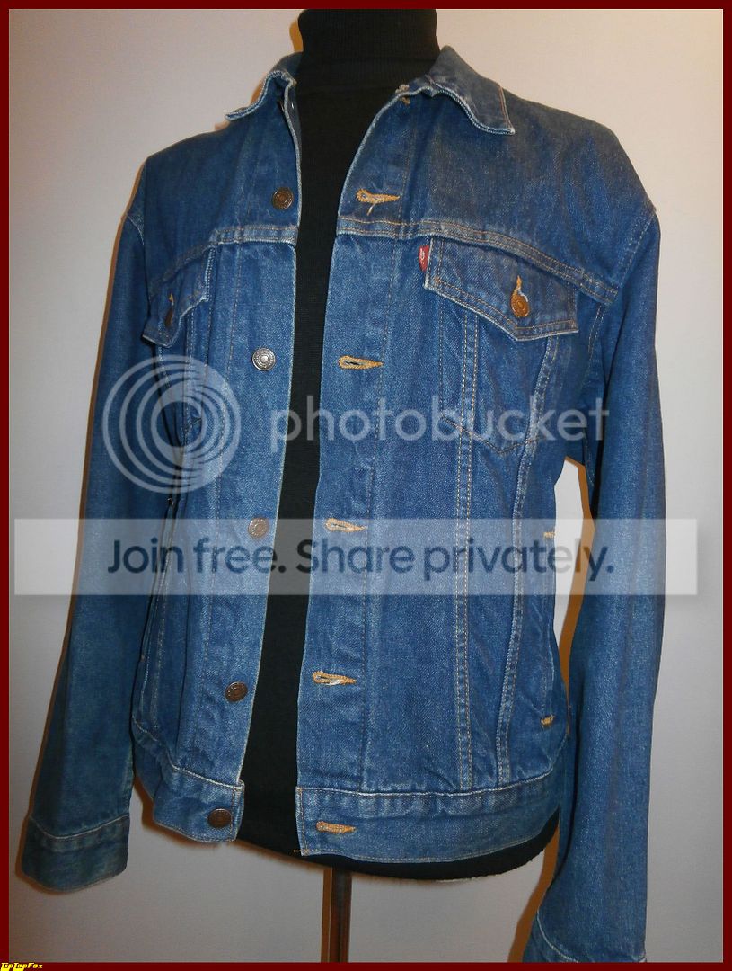 LEVI STRAUSS 70506 VINTAGE BLUE DENIM JACKET TRUCKER COAT LEVIS 70506-0216 SZ 46 | eBay