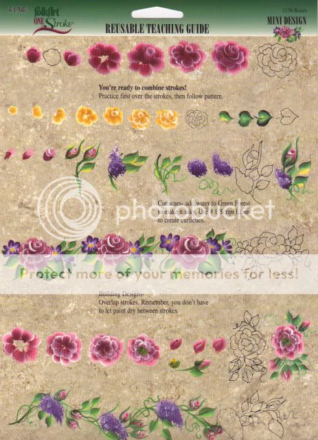 Roses Mini Design One Stroke RTG #1136 by Donna Dewberry  